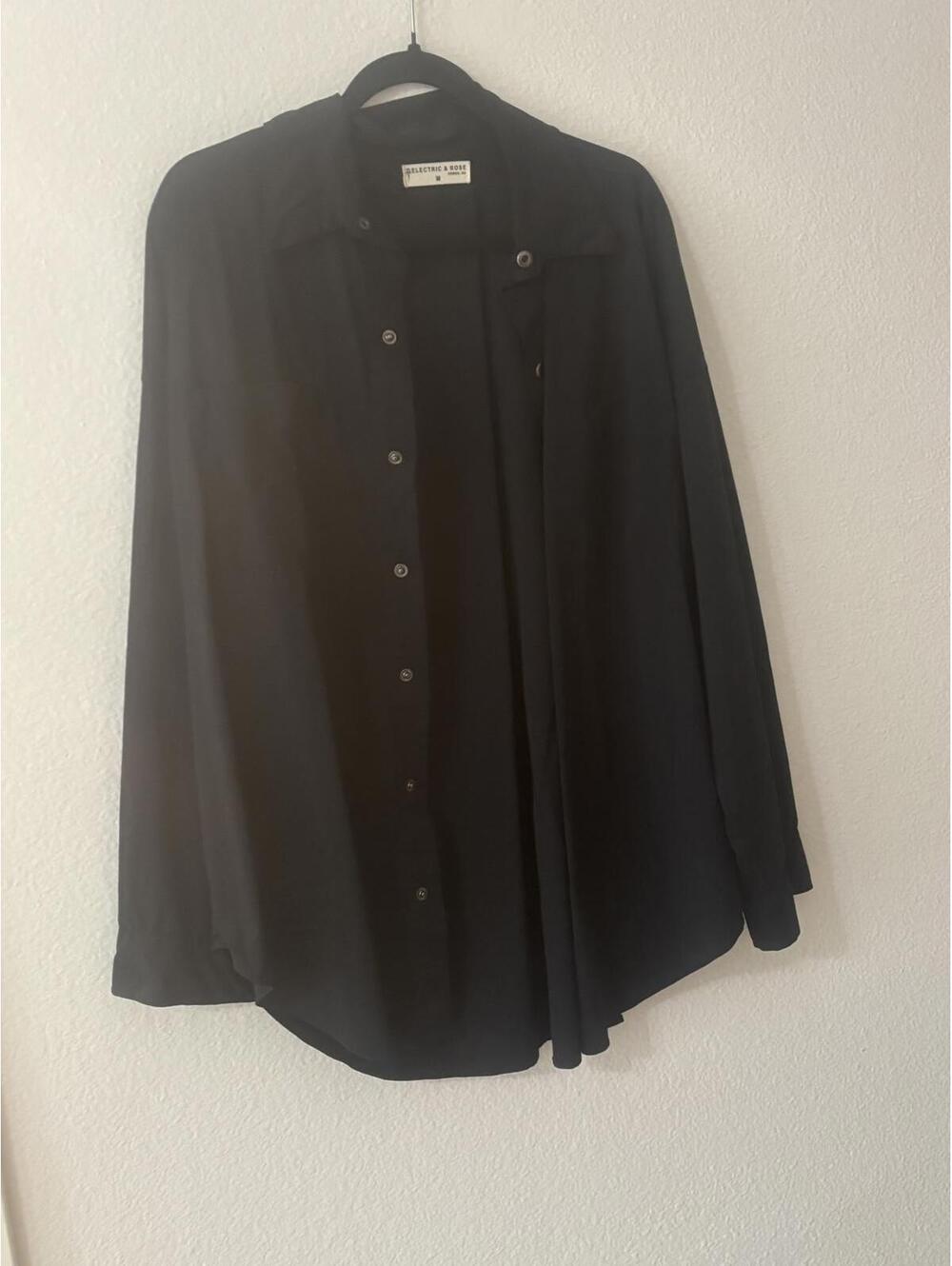 Designer Medium Black Button Up Formal Shirt